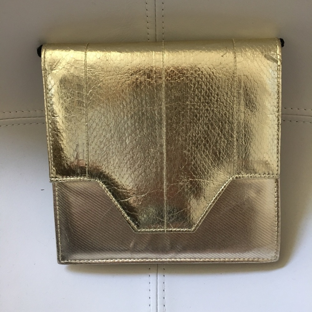 Gold Clutch w/Strap